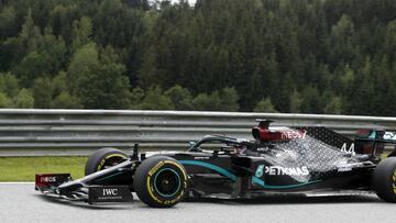 Hamilton durante los libres del GP de Austria.