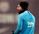 Messi se entrenó con el grupo y podría estar ante el Madrid