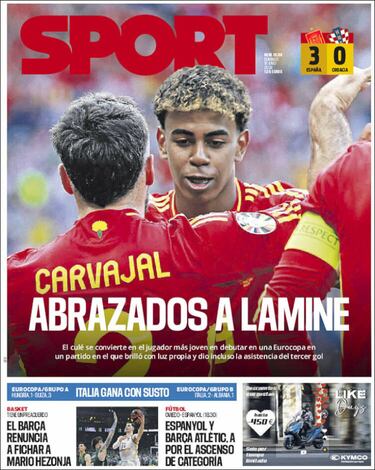 La prensa, ilusionada con la victoria de España