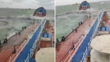 Dos petroleros rusos se hunden en el estrecho de Kerch derramando toneladas de petróleo al Mar Negro