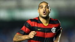 Adriano cuando jugaba en Flamengo. 