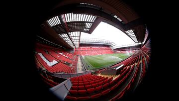 El estadio de Anfield albergar&aacute; hoy el partido entre el City y el Liverpool, los dos favoritos para ganar la Premier League.