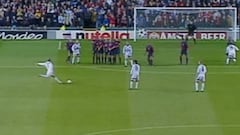 A la historia de la Champions: El golazo de Beckham al Barça