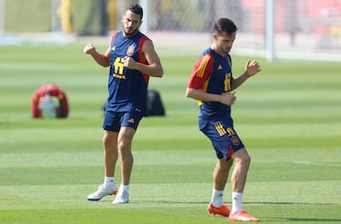 Koke y Pablo Sarabia.