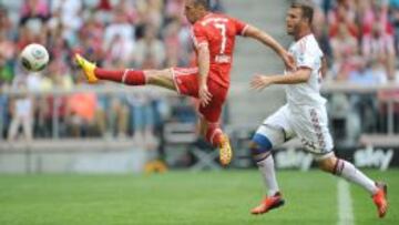 Franck Ribery durante el partido. 