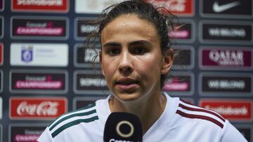 <br><br>
Jimena Lopez de Mexico durante el partido Haiti vs Mexico (Seleccion Nacional Femenil Mexicana), correspondiente Grupo A del Campeonato W (Femenino) de Concacaf 2022, en el Estadio BBVA Bancomer el 07 de julio de 2022.