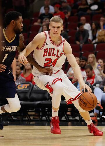 Lauri Markkanen, durante la pretemporada con los Chicago Bulls.