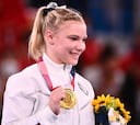 Jade Carey añade tercer oro para EE.UU. en gimnasia