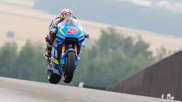 Maverick Viñales en el circuito de Sachsenring.