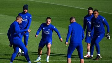 Entrenamiento del PSG.