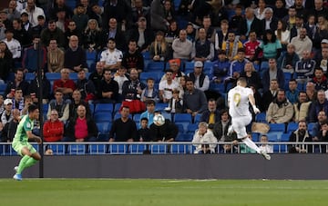 1-0. Rodrygo marcó el primer gol tras un pase de Karim Benzema.