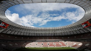 An interior view shows the Luzhniki Stadium, which will host 2018 FIFA World Cup matches, in Moscow, Russia, July 6, 2017. REUTERS/Sergei Karpukhin