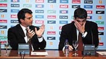 Enric Masip junto a Joan Laporta