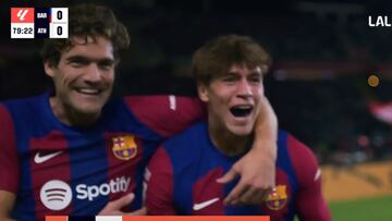 Otro niño prodigio: vean el gol histórico de Marc Guiu en el primer balón que toca en LaLiga