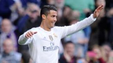 Cristiano Ronaldo, celebra su gol ante el Getafe.