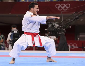 Dami¨¢n Quintero durante su participaci¨®n en la final ente el japon¨¦s Ryo Kiyuna.