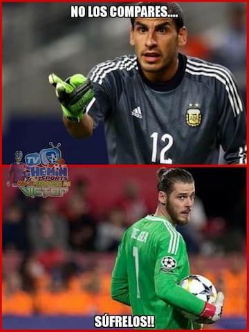 Los memes aplauden a CR7 y se burlan de De Gea