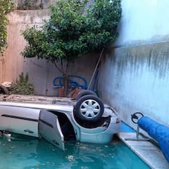 Sufre un accidente y acaba en una piscina particular de Navarra