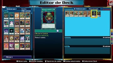 El editor de barajas nos permite usar cartas ilegales (como la infame Olla de la Codicia) para usar sin restricciones en el modo de un jugador