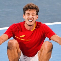 Así celebró Pablo Carreño la medalla de bronce