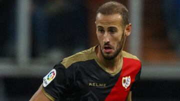 Gálvez, durante un partido del Rayo.