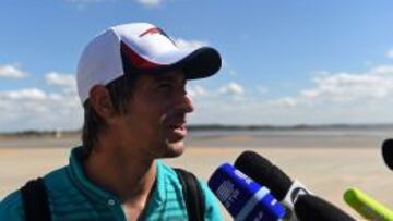 Fabio Coentrao en su llegada a Portugal.