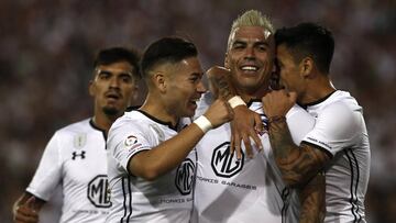 Futbol, Colo Colo vs Audax Italiano
Segunda fecha, campeonato 2018
El jugador de Colo Colo Esteban Paredes, , celebra su gol contra Audax Italiano durante el partido de primera division disputado en el estadio Monumental de Santiago, Chile.
11/02/2018