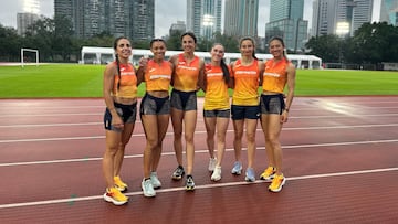 El 4x100 femenino de España, en China.