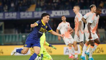 Abdou Harroui celebra un gol.