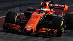 Stoffel Vandoorne con el McLaren en Montmel&oacute;.