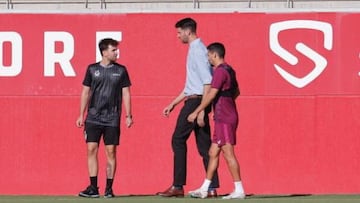 Navas abandon¨® el entrenamiento de este mi¨¦rcoles en el Sevilla por problemas f¨ªsicos.