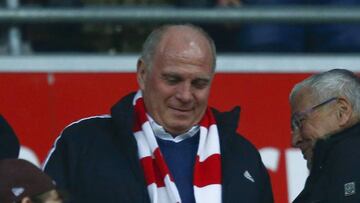 Football Soccer - Bayern Munich v Mainz 05 - German Bundesliga - Allianz-Arena, Munich, Germany - 02/03/16 Former Bayern Munich President Uli Hoeness before the match. REUTERS/Michael Dalder. DFL RULES TO LIMIT THE ONLINE USAGE DURING MATCH TIME TO 15 PICTURES PER GAME. IMAGE SEQUENCES TO SIMULATE VIDEO IS NOT ALLOWED AT ANY TIME. FOR FURTHER QUERIES PLEASE CONTACT DFL DIRECTLY AT + 49 69 650050