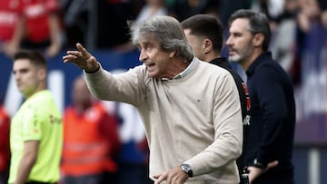 Manuel Pellegrini, durante un partido.