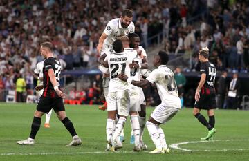 1-0. Federico Valverde celebra el primer gol.