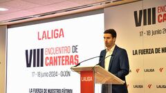 Juan Florit, durante la presentación del Encuentro de Canteras de LaLiga