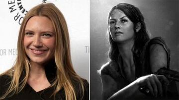 Anna Torv plays Tess in the HBO series. On the right you can see what the character looks like in the original game.