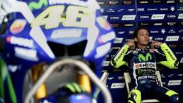 Rossi, durante el test de Sepang.