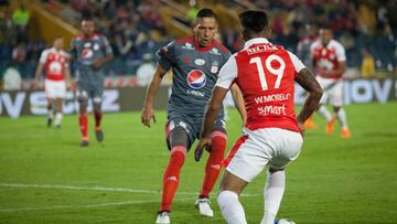 Santa Fe y América de Cali en el partido por la Liga Águila I-2018