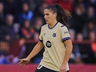 Adriana Ranera, en su debut con el Barcelona en la Liga F.