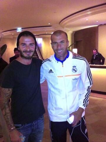Pretemporada del Real Madrid en Estados Unidos. Beckham y Zidane.