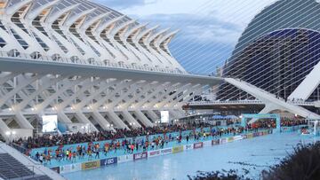 Imagen panorámica de la Media Maratón de Valencia 2018.