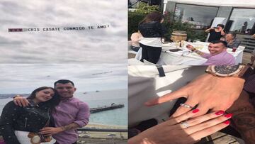 Gary Medel pidió matrimonio con un mensaje en una avioneta