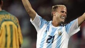 <B>VILLARREAL.</B> Lucho Figueroa y Riquelme, jugadores del Villarreal, marcaron los cuatro goles argentinos.