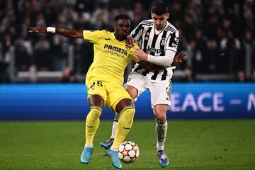 Serge Aurier y Álvaro Morata.