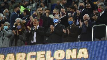 Laporta, en el palco.