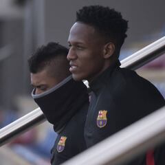 Yerry Mina, de nuevo fuera de la convocatoria de Barcelona