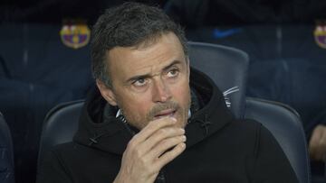 Luis Enrique pensativo.
