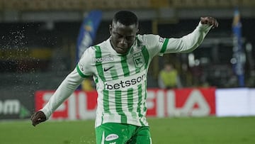 Marino Hinestroza, delantero de Nacional, que suena para la Selección Colombia.