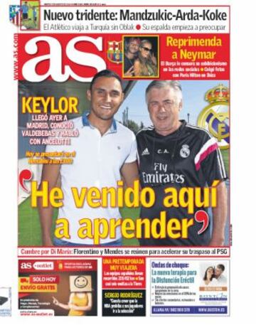 Las portadas de AS de agosto