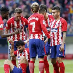 1x1 del Atleti: Costa encontró a Griezmann, pero no fue suficiente
